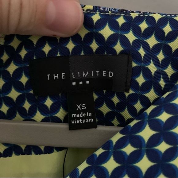 Women’s The Limited Green and blue patterned shift dress size XS - Picture 5 of 5